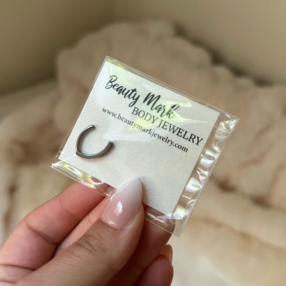 BRAND NEW purple gemstone silver titanium clicker belly button ring - Picture 3 of 6